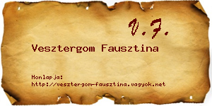 Vesztergom Fausztina névjegykártya